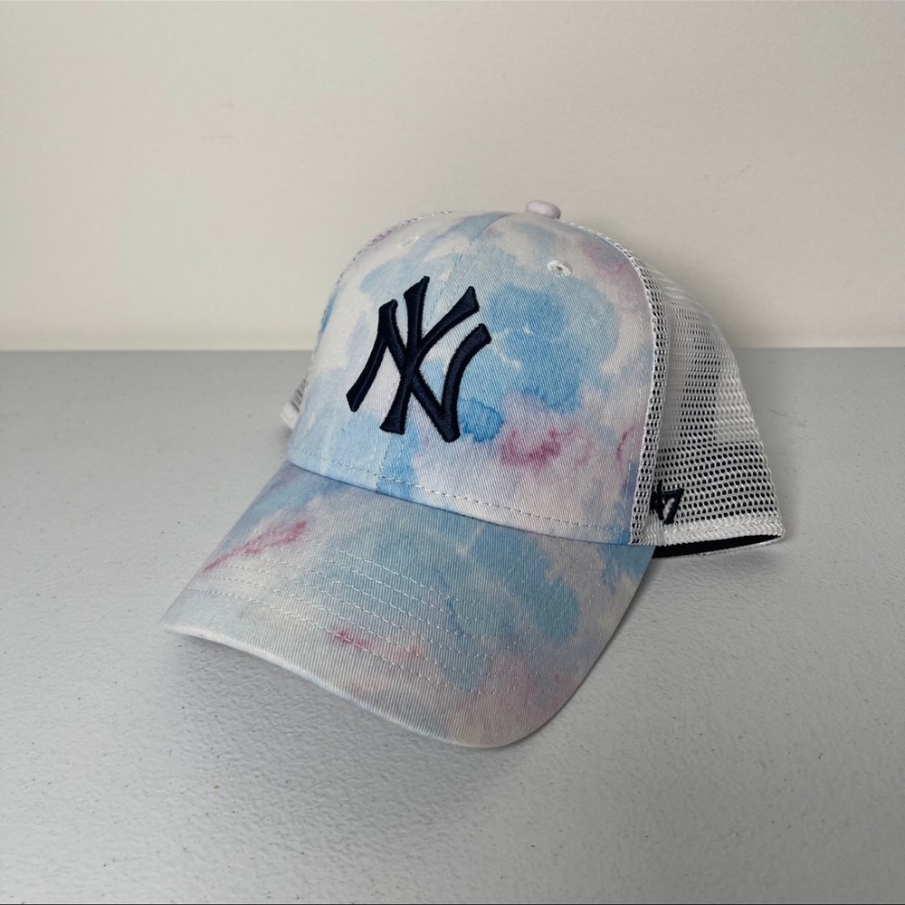Women's New York Yankees White/ Blue Pink Tie Dye MVP Adjustable Hat